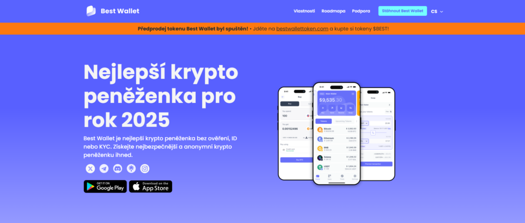 Best Wallet úvodní stránka