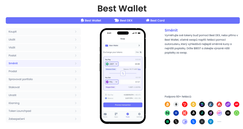 Best Wallet jako vhodná burza pro obchodování pro začátečníky
