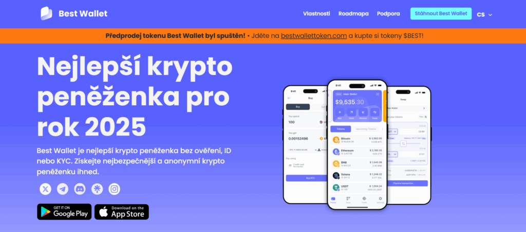 Oficiální web Best Wallet - Nejlepší burza na altcoiny