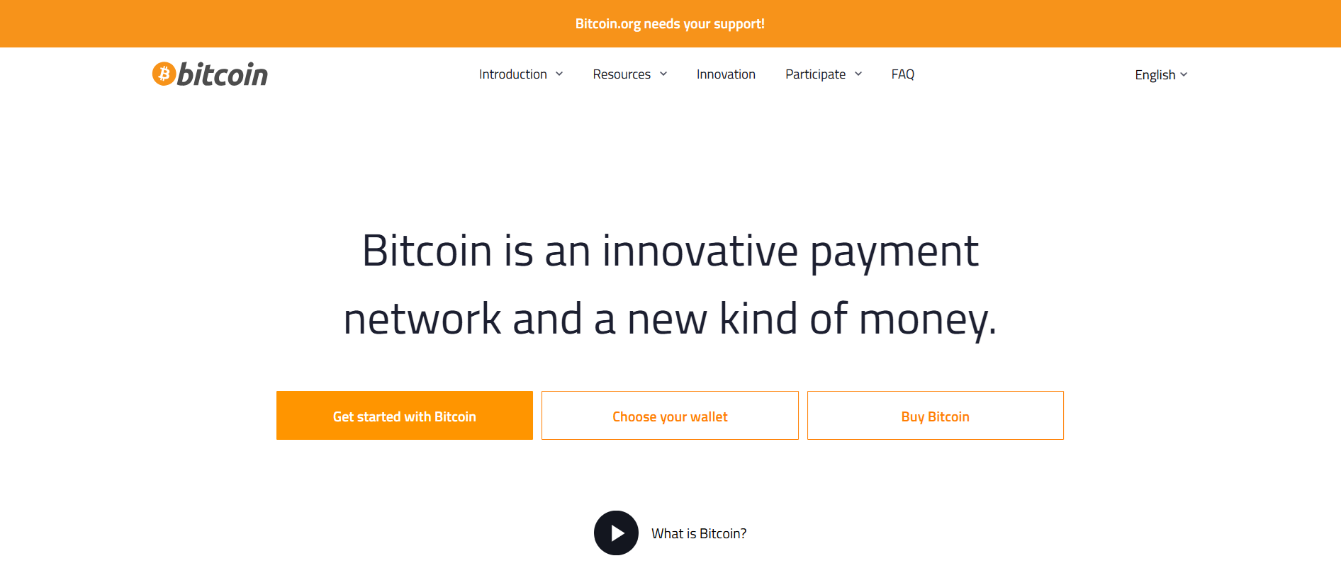 Oficiální stránky kryptoměny bitcoin