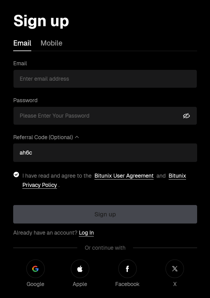 bitunix registrace