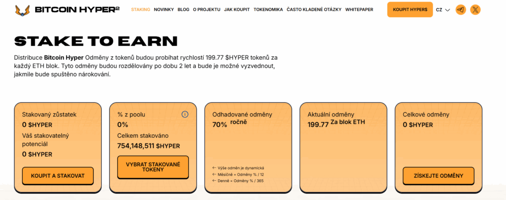Bitcoin Hyper staking