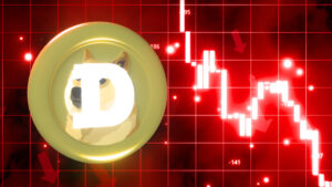 Dogecoin cena padá