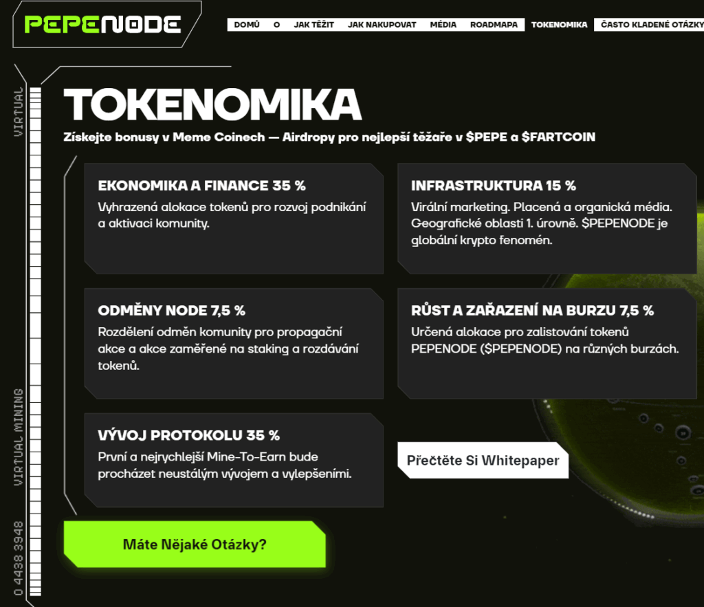 Pepenode tokenomika