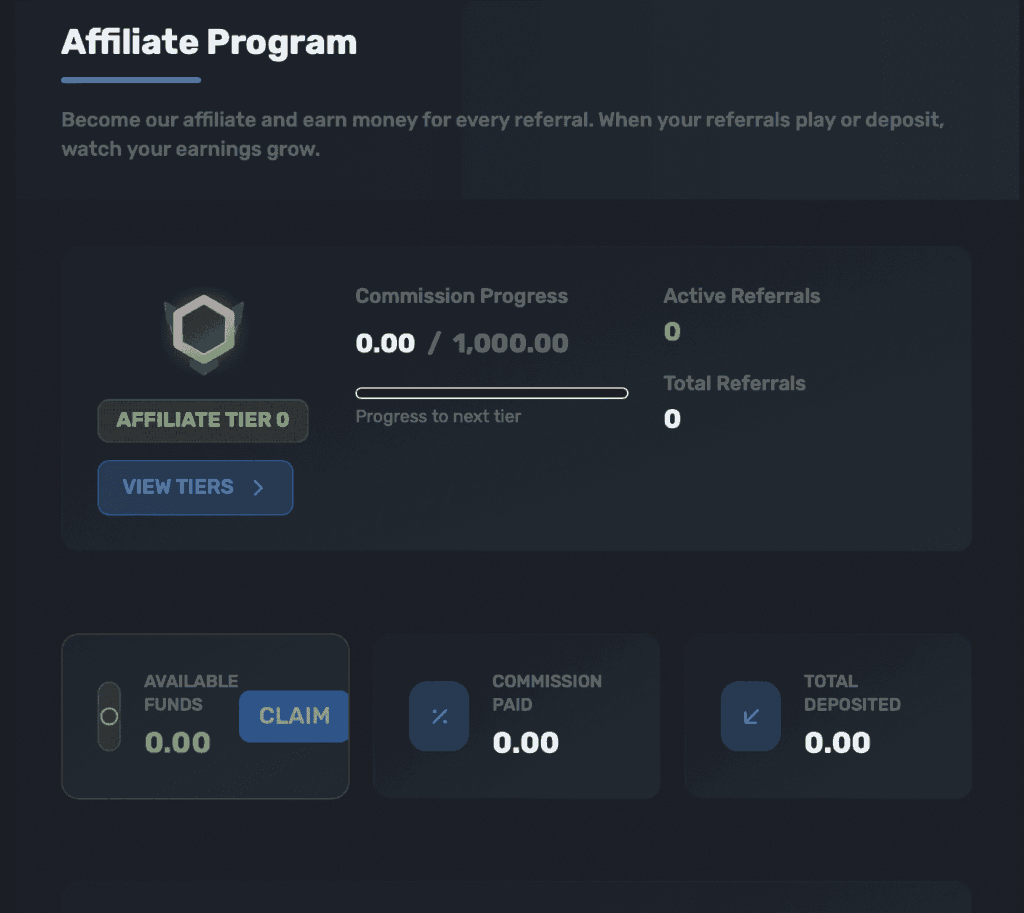 Skinsluck Affiliate program