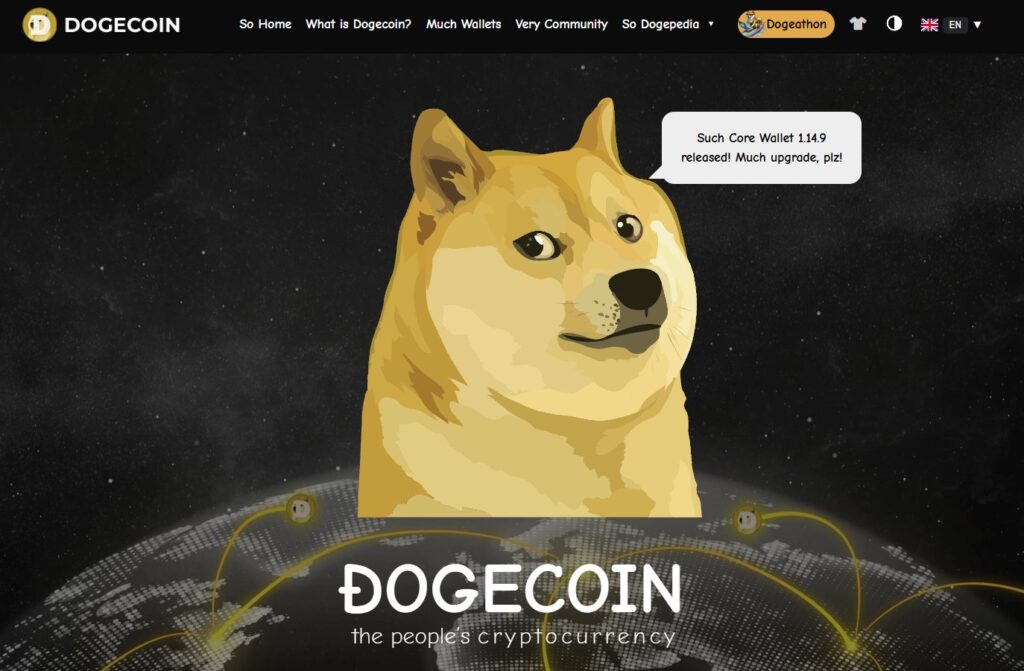 Co je Dogecoin - úvodní stránka projektu