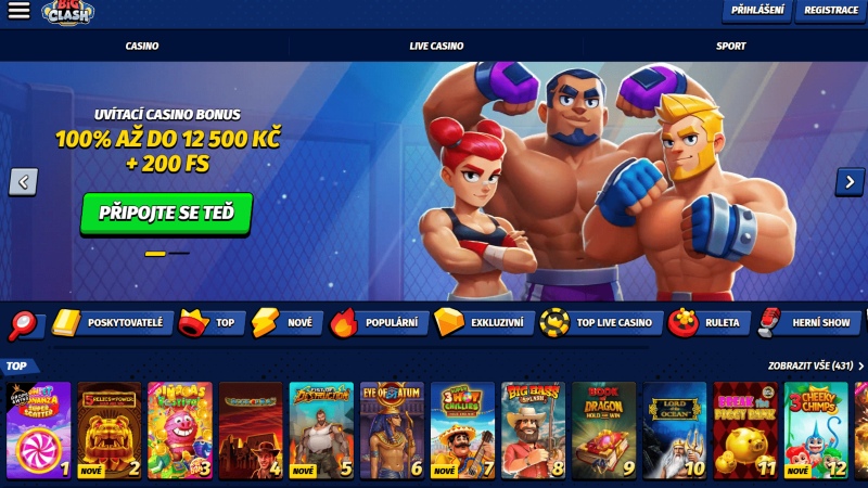 Uvítací nabídka nejlepší online casina BigClash