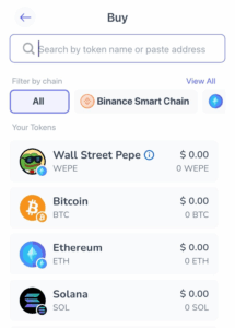 Vyhledávaní v Best Wallet