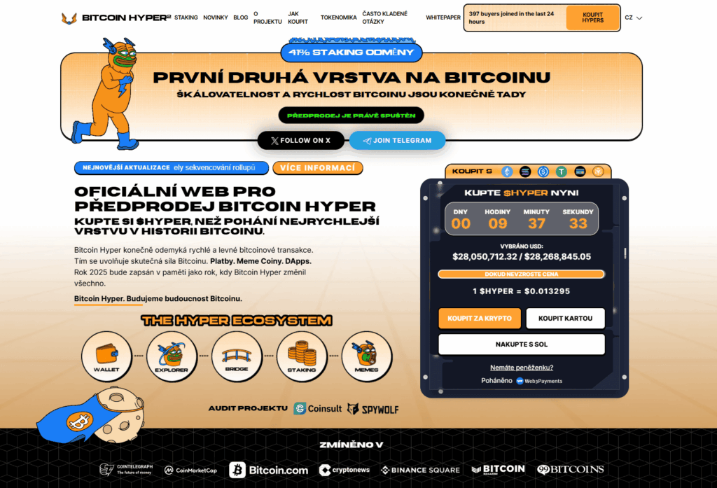 Bitcoin Hyper vybral přes 28 milionů dolarů