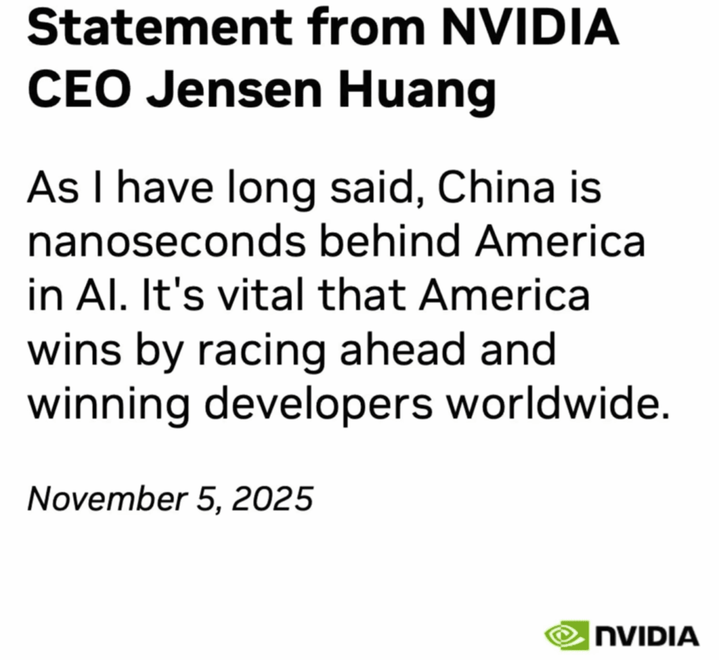 CEO Jensen Huang a jeho názor na závod v umělé inteligenci