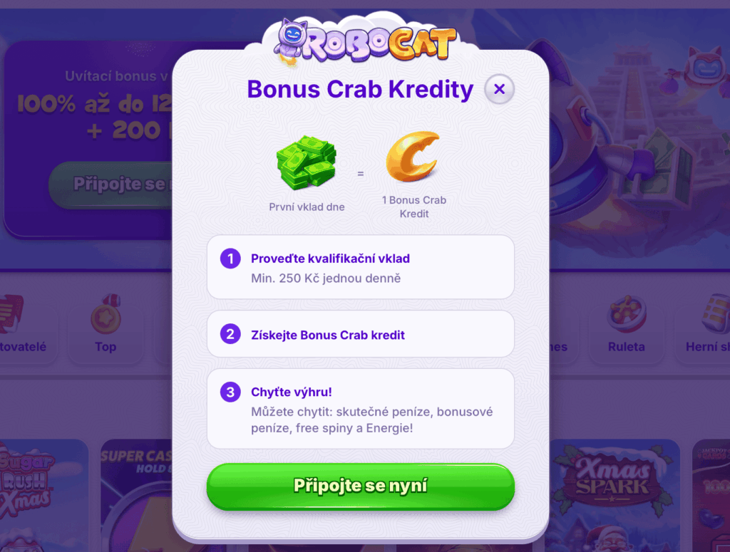 Bonusy na Robocat - online casino bez ověření
