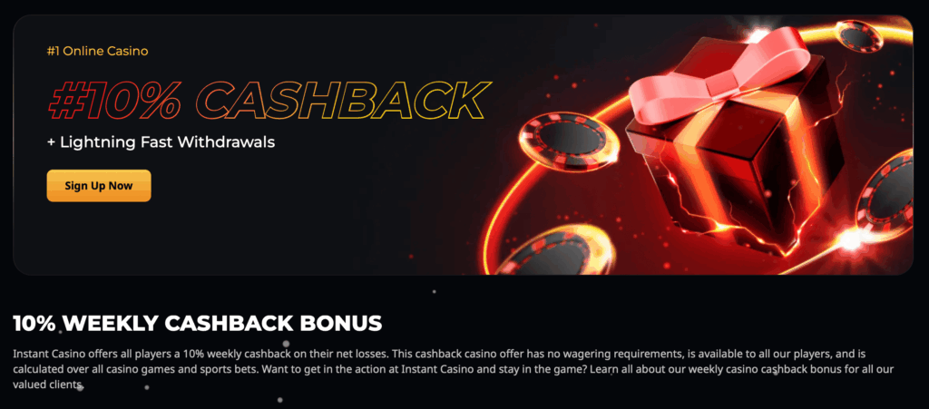 Instant Casino - cashback