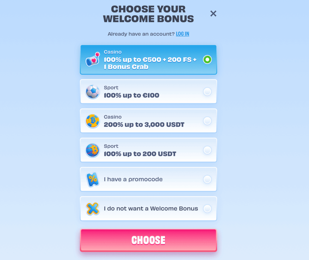 Uvítací bonus na online casino bez ověření - Onlyspins