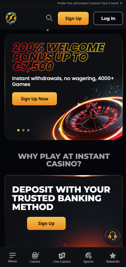 instant casino mobile