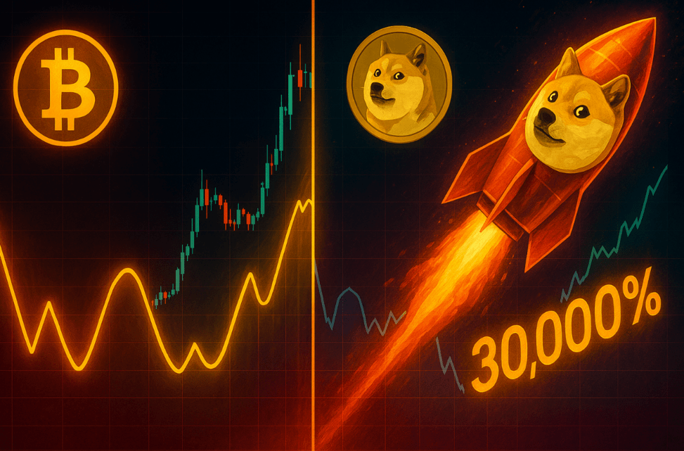 Dogecoin and Bitcoin Charts Repeating Bullish Pattern That Saw DOGE Rise 30,000%