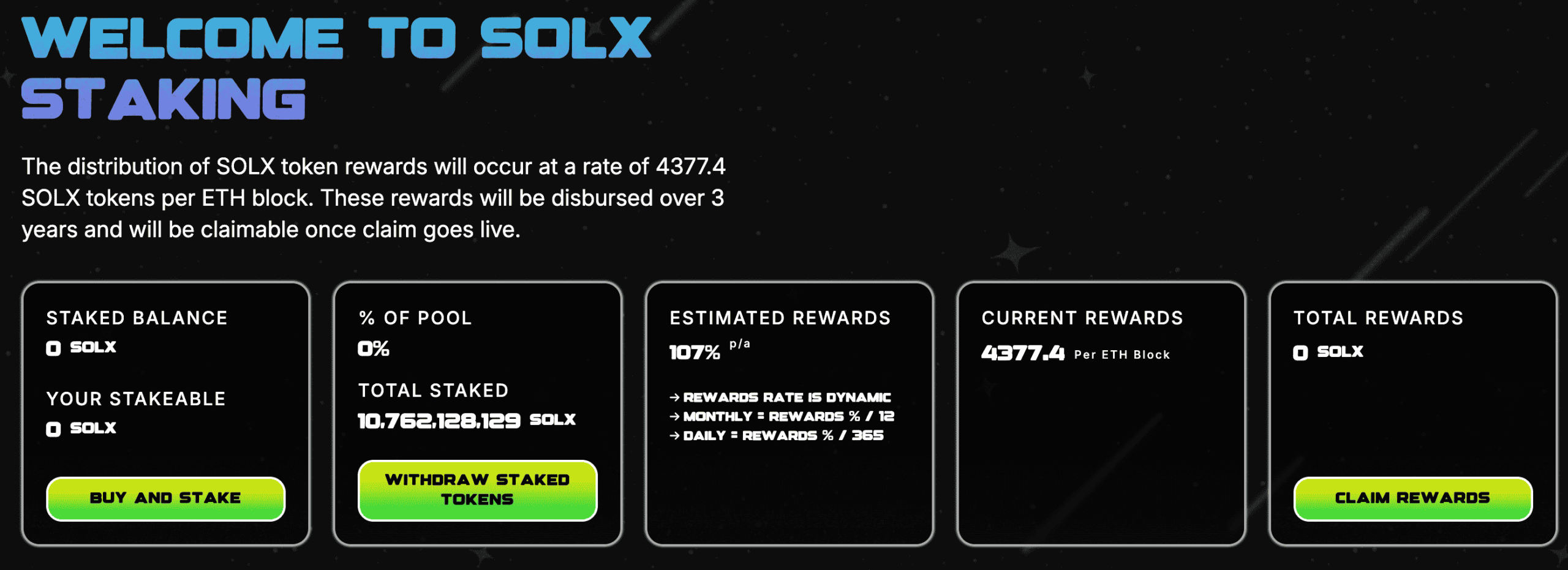 Solaxy staking