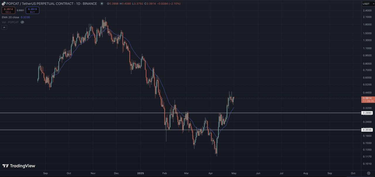 Popcat Chart on TradingView