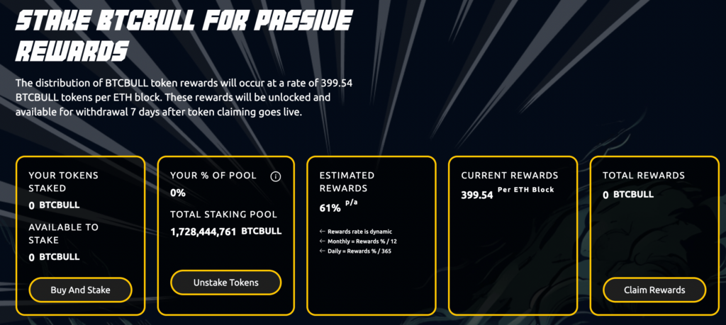 BTCBULL staking