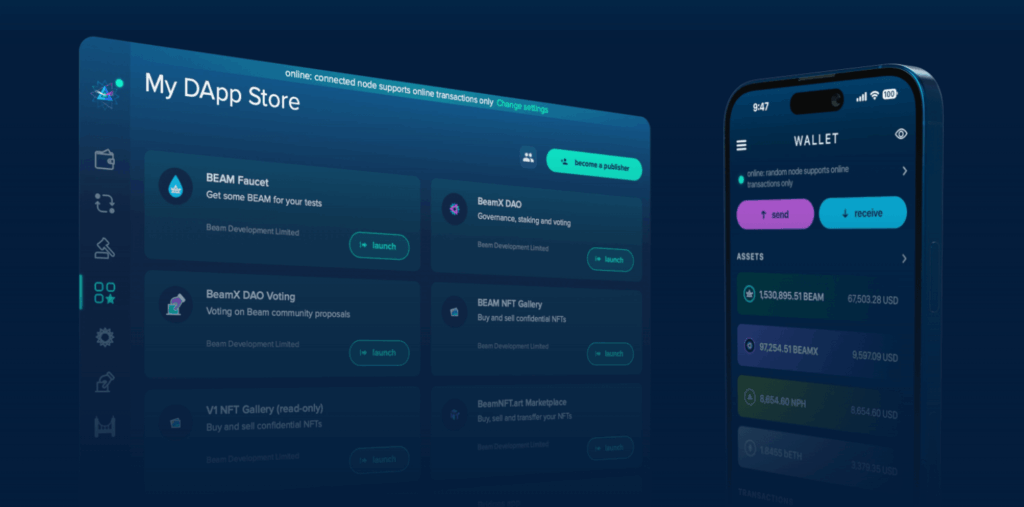 Beam crypto homepage