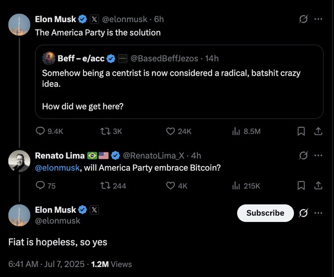 Greatest Crypto to Purchase Now as Musk Anchors Bitcoin in Political Energy Play – CryptoDnes EN