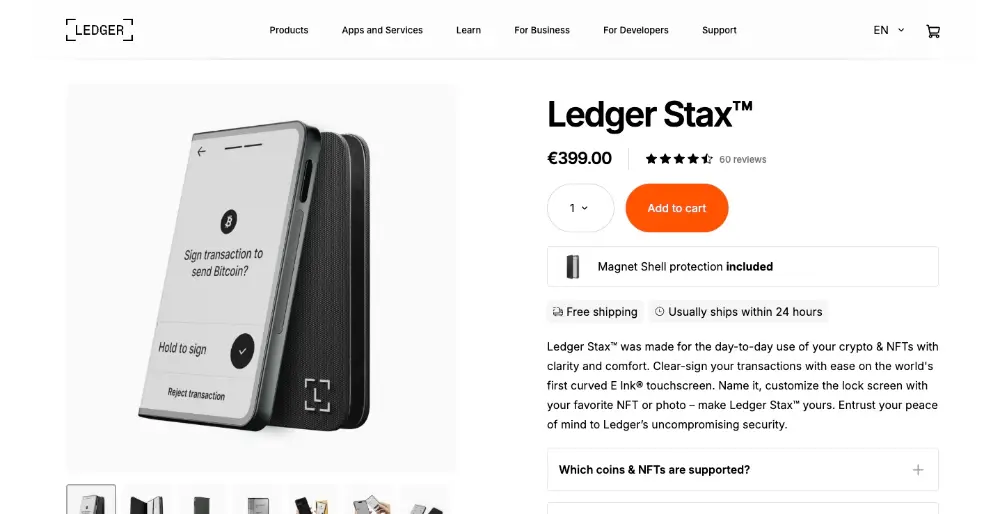 Ledger Stax Wallet