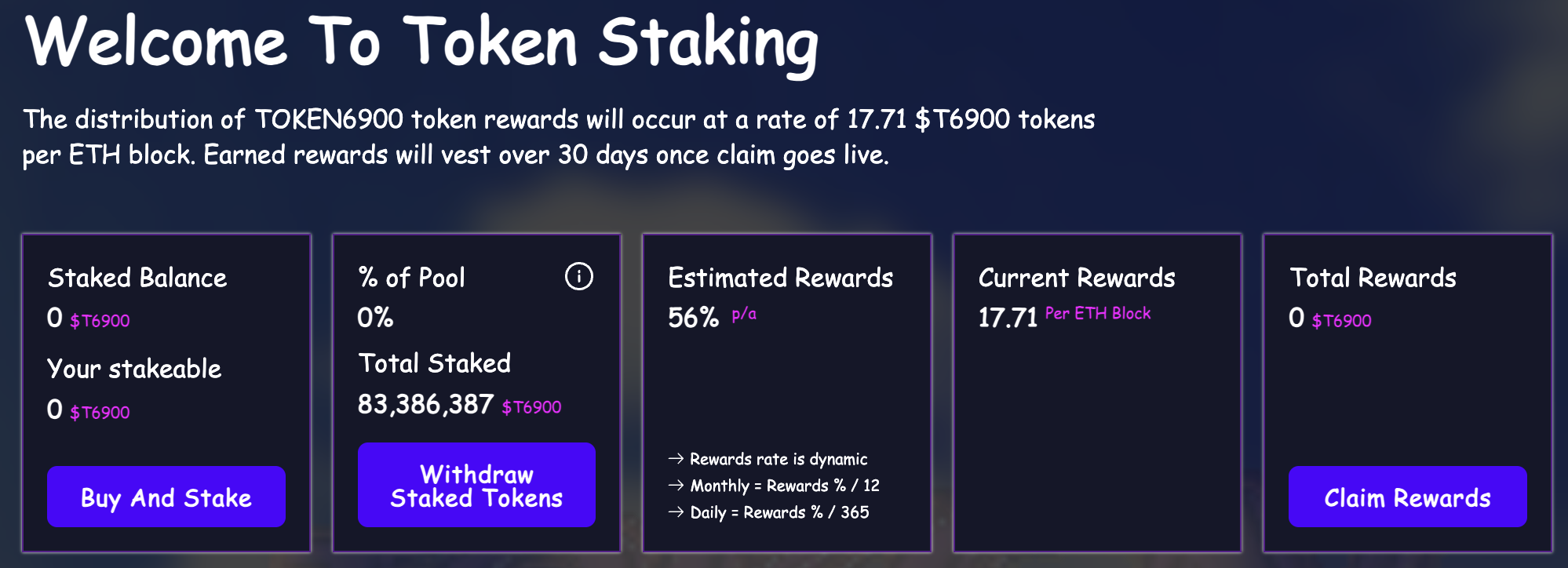T6900 staking