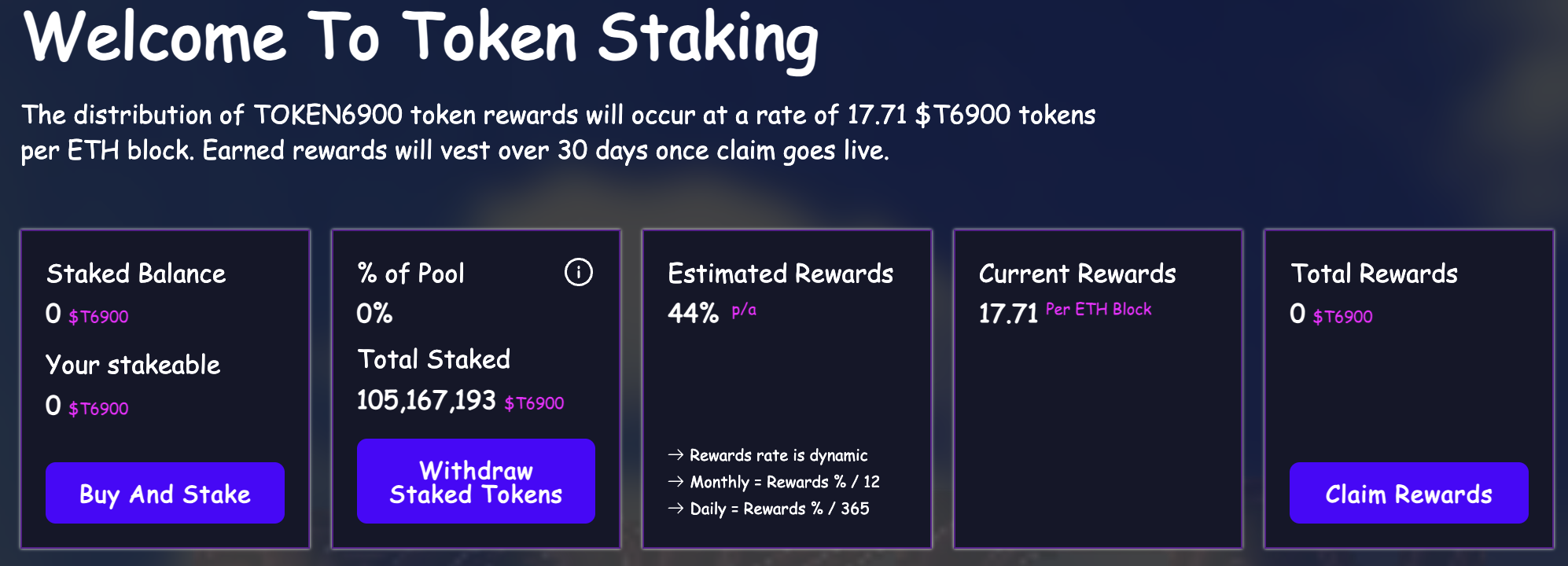 T6900 staking