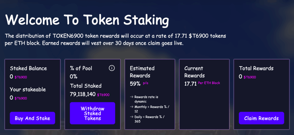 Token6900 Staking
