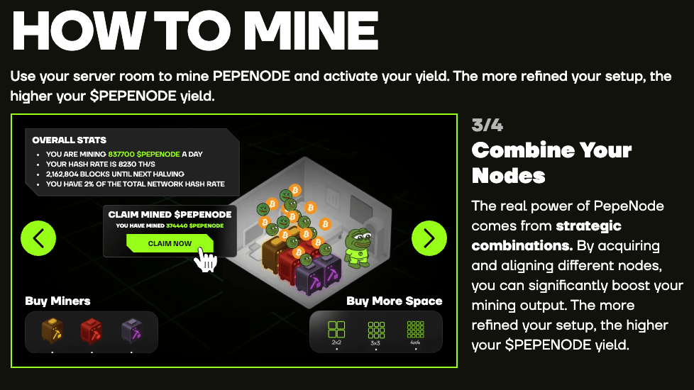 PEPENODE Mine-to-Earn system