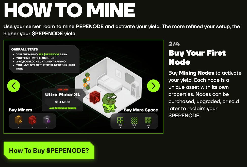 PEPENODE mine-to-earn