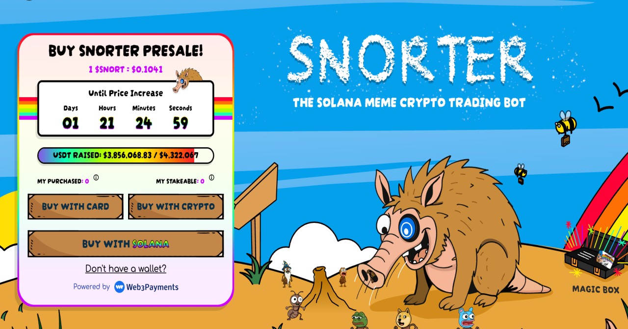 Snorter Token Presale Homepage