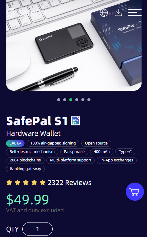 safepal purchase page