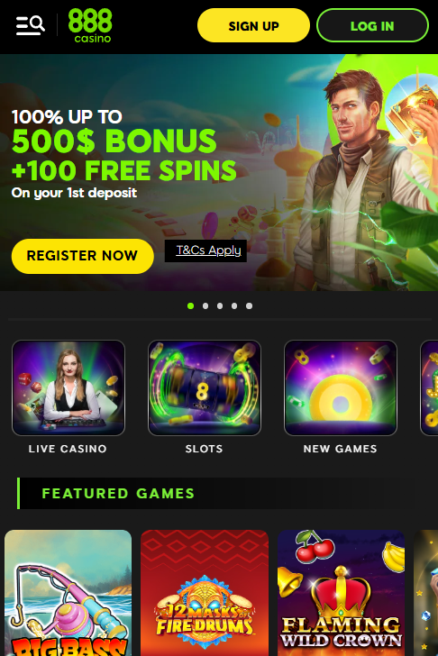 888 casino non gamestop home page overview
