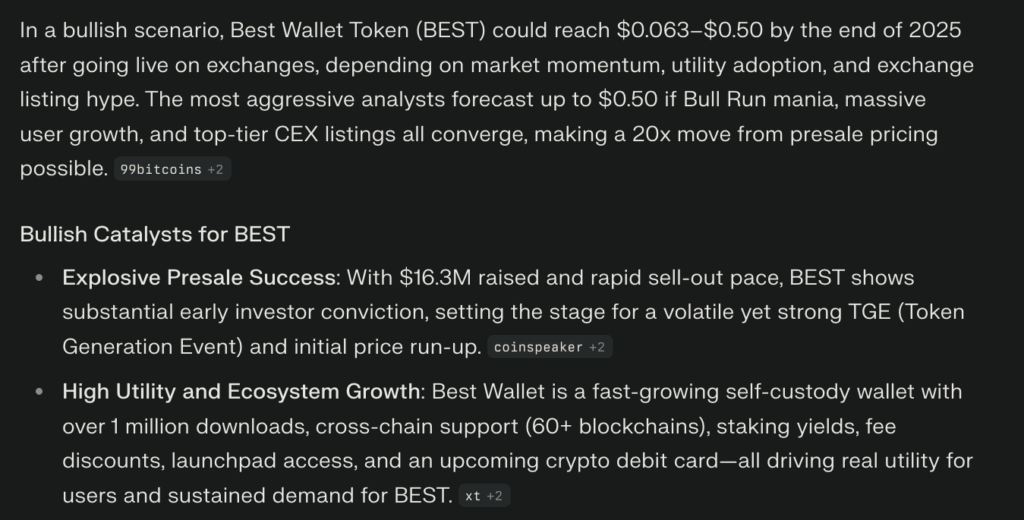 price prediction for Best Wallet Token