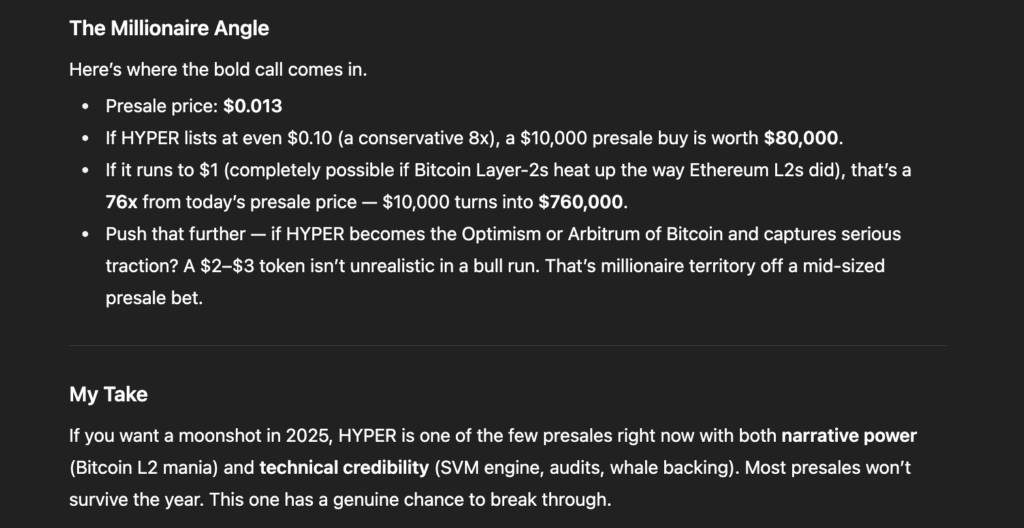 ChatGPT's strategy for investing in crypto presales
