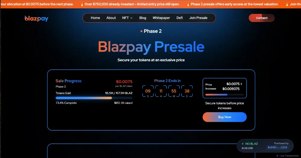 Blazpay presale