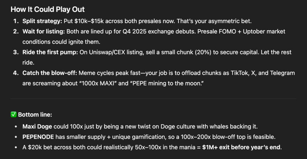 ChatGPT meme coin millionaire strategy