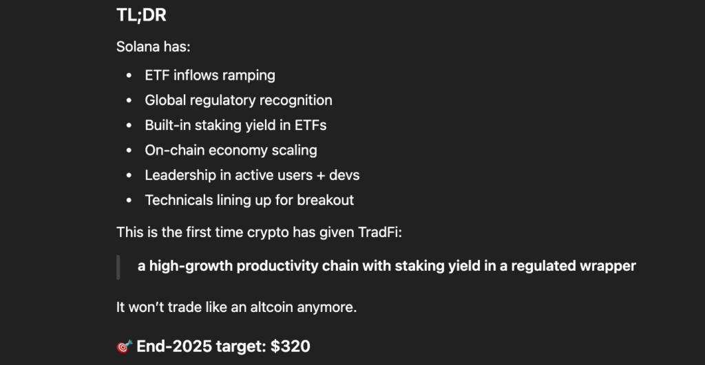 ChatGPT price prediction for Solana