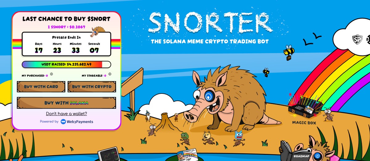 Snorter Token Presale Homepage