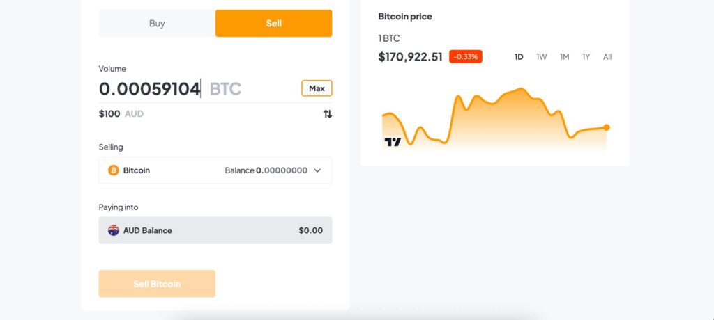 Bitcoin.com.au sell Bitcoin
