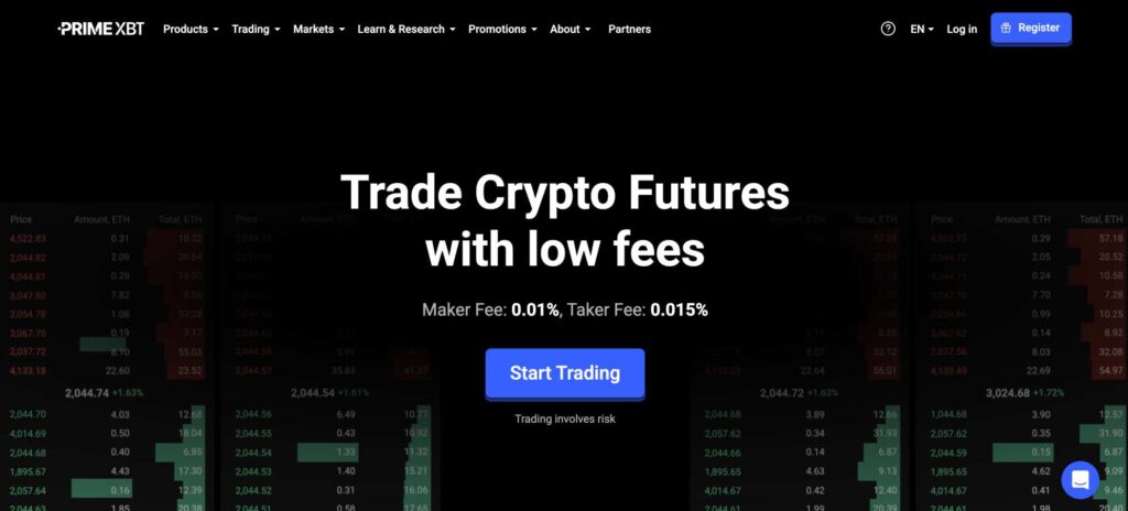 Bitcoin futures on PrimeXBT