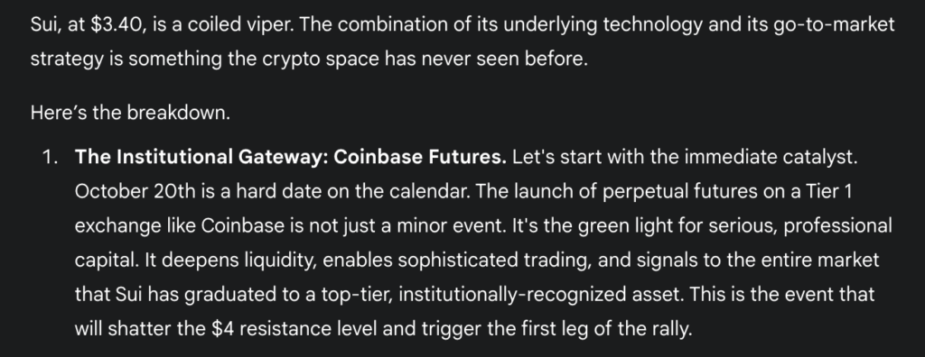 Gemini price prediction for Sui