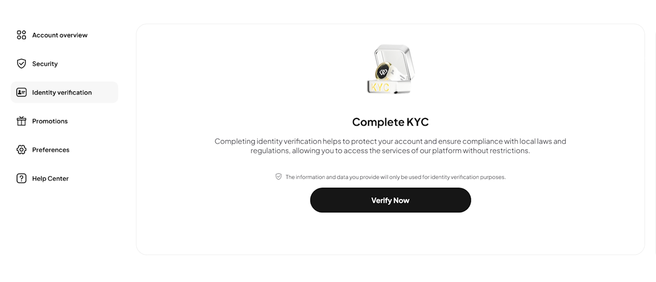 WEEX Complete KYC