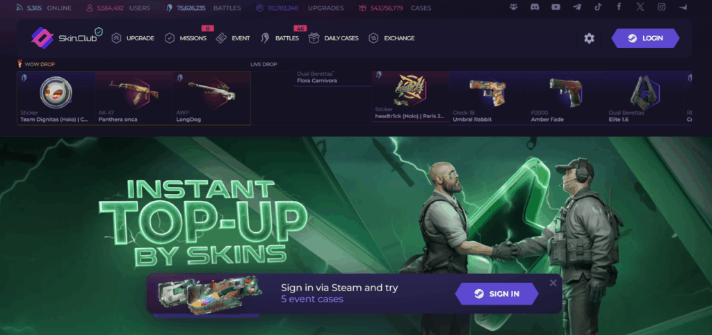best csgo case opening sites skinclub-min