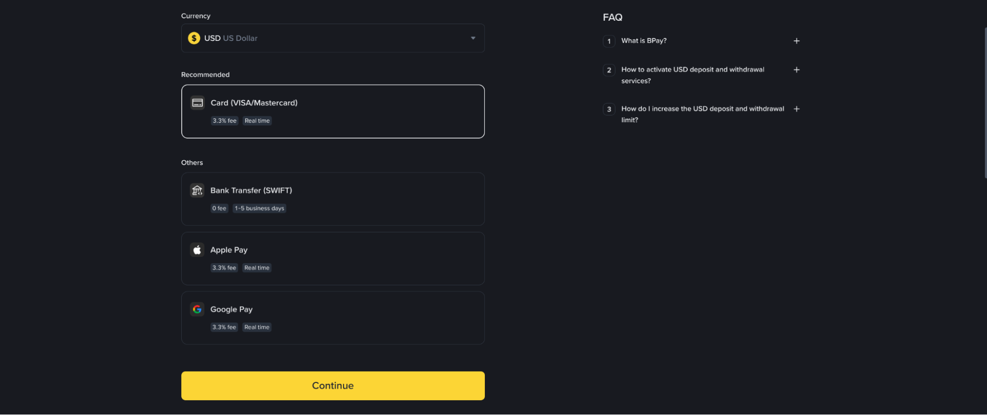 Binance funding