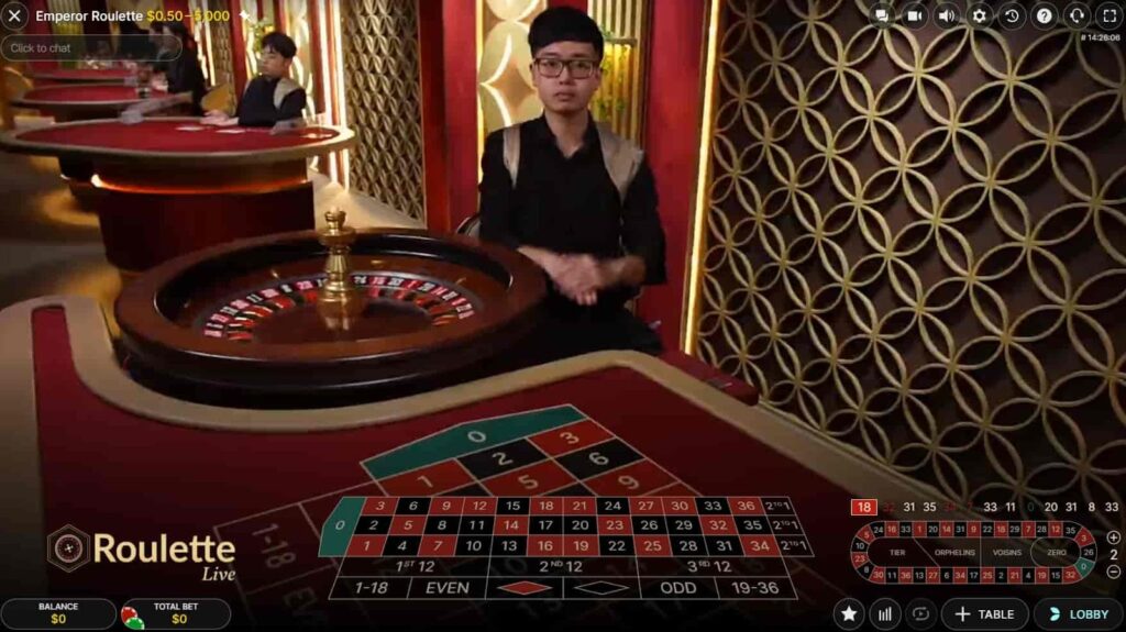 Roulette Live with a dealer
