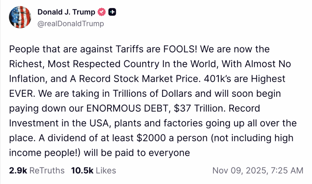 Analysts Warn of Inflation After Trump’s ,000 Tariff Dividend Proposal Analysts Warn of Inflation After Trump’s ,000 Tariff Dividend Proposal