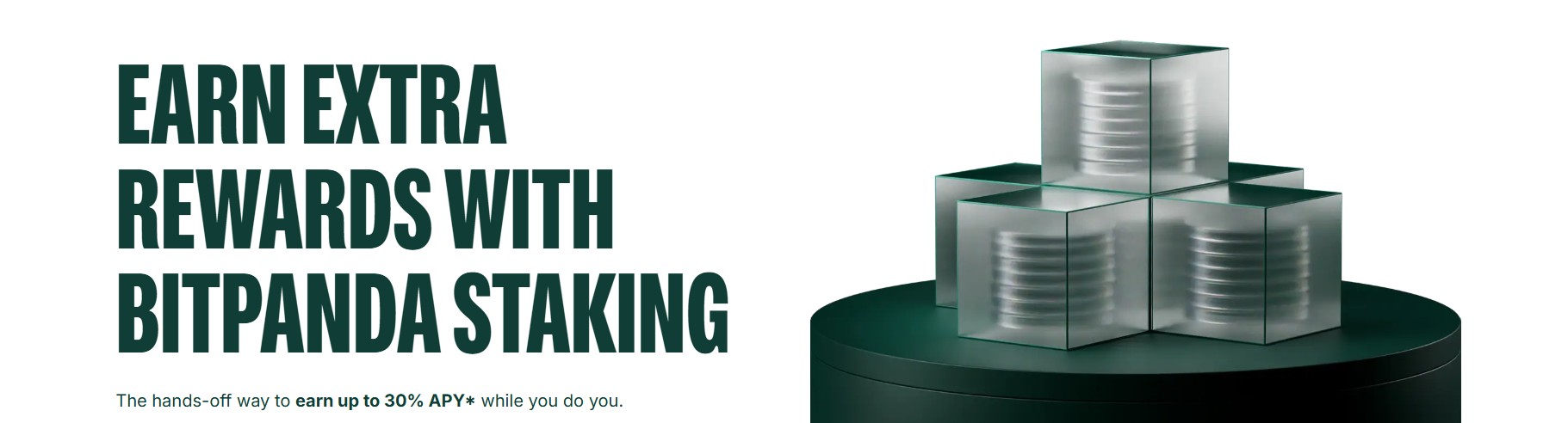 Earn Crypto Rewards Every Week: Bitpanda Staking Offers up to 30% APY