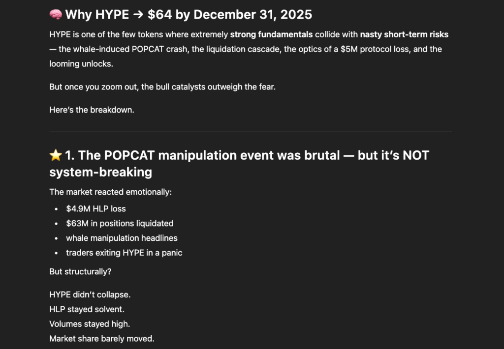 ChatGPT price prediction for Hyperliquid
