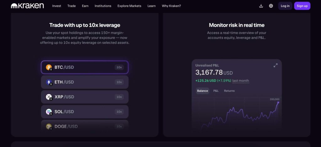 Kraken margin accounts
